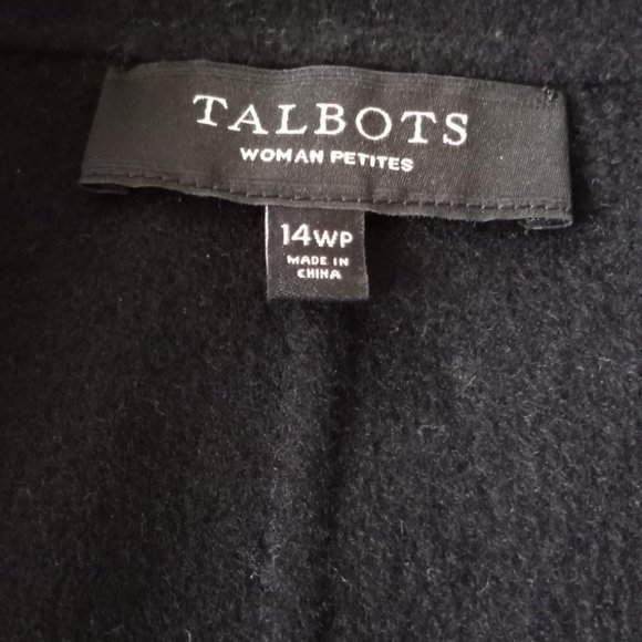 Talbots Woman's Petite Jacket Black 90% Wool 10% Poly 14WP - Picture 4 of 5